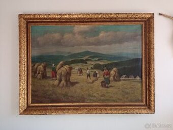Obraz olejomalba, signováno, rozměry 117x86 cm