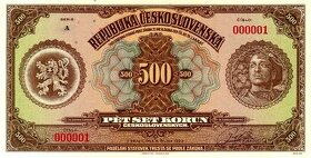 NOVOTISK BANKOVKY 500 Kč EMISE 1923 ( HNĚDÝ LEGIONÁŘ ) - 1