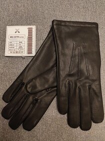 Vojenské černé rukavice velikost 23 kožené