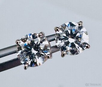 ZLATÉ NÁUŠNICE S IGI DIAMANTY - BRILIANTY 2x0,90ct. F/VS2