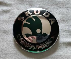 Znak Škoda zelený 9cm, 90mm