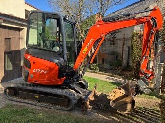Prodám minibagr Kubota U27 s nulovým přesahem zádě