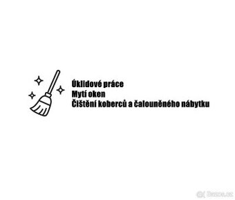 Úklidové práce, mytí skleněných ploch, hloubkové čištění