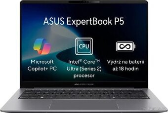 ASUS ExpertBook P5 14" IPS WQXGA 144Hz U5 16G 512G Arc 130V