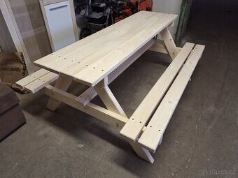 AKCE - Masivní zahradní nábytek - pivní set SMRK 4cm