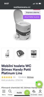 Mobilni WC Stimex Handy Potti Platinum + kuch. ele.baterie