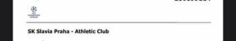 Slávia Praha- Atletico Bilbao