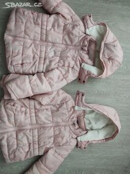 Dívčí zimní bunda (vel. 110 + 116), dvojčata