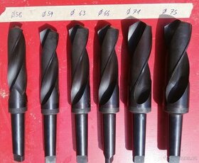 58-85mm HSS vrtáky s kuželovou stopkou