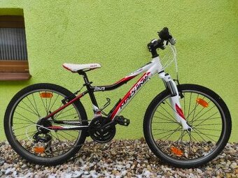 Značkové dětské kolo ROCK MACHINE 24" (BÍLÁ/ČERVENÁ)