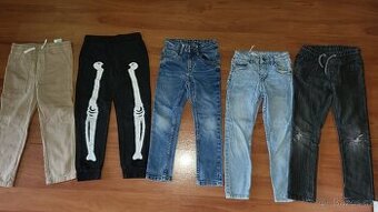 Kalhoty, rifle,teplaky vel.110-116, celkem 5ks