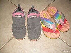 Dětské boty Umbro + žabky