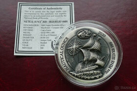 3 oz stříbrná mince Nautical Ounce Mayflower 2020 HR