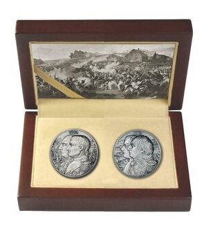 Stříbrné mince Napoleon a Kutuzov 2x2oz, 2012 ANTIQUE FINISH