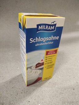 Živočišná šlehačka MILRAM 35% 1l.