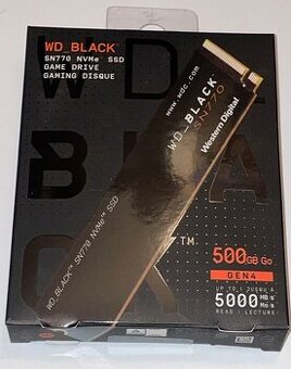 WD Black SN770 500GB SSD M.2 NVMe, záruka do 12/2027