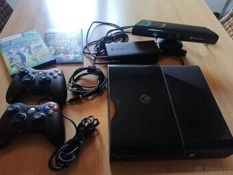 Xbox 360 E + Kinect, kapacita 4GB 2x ovladac, 2x Hra
