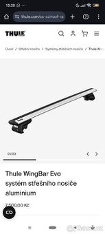 Thule příčníky wingbar Evo