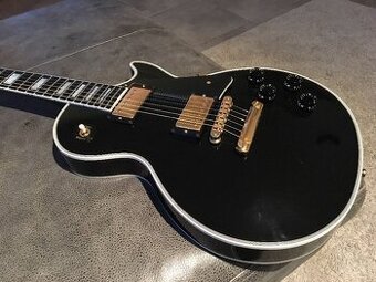 Gibson Les Paul Custom EB GH Ebony Gold Hardware 2006, ebeno