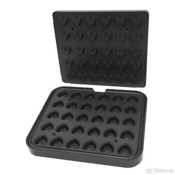 Forma na tartaletky srdce - 30 kusů - 51x46mm - 35x28x18mm