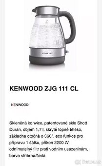 SLEVA Rychlovarná konvice Kenwood Germany sklo duran