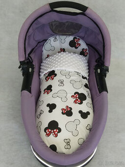 Nová souprava do kočárku Mickey+bílé minky