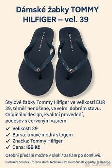 Dámské žabky TOMMY HILFIGER – vel. 39