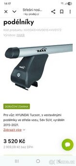 Přičniky na hyundai tucson 2015-2021