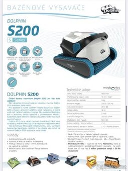 Bazenovy vysavac Dolphin S200 - 1