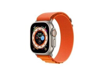 Apple Watch Ultra, 49mm, Titan, GPS, Oranžový pásek