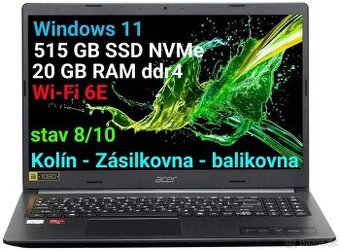 Notebook Acer Windows 11/ 512GB NVMe SSD(novy) / RAM 20GB
