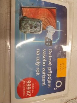 O2 datová  SIM karta 50GB/rok