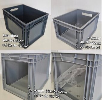 Prodám RŮZNÉ plastové přepravky, bedny boxy.