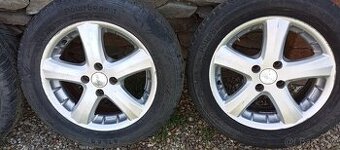 Prodám alu kola na Scénic 6,5J×15H2 ET37 zimní pneu 5mm