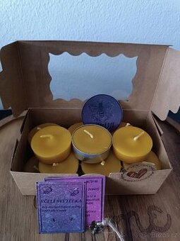 Bezobalové čajové svíčky z domácího včelího vosku