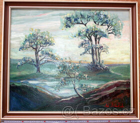 Adolf Doležal 1898 - 1978, obraz 56 x 64 cm, olej sololit