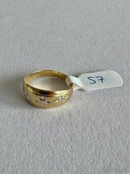 Zlatý prstýnek 14K, 1,70 g, vel. 57