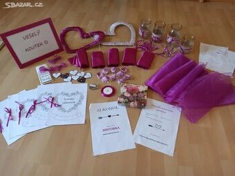 Svatební výzdoba - fuchsiová/purpurová