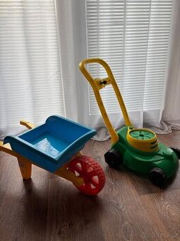 Dětská sekačka na trávu,dětské kolečko-zachovalý stav