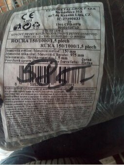 kouřovod 15/1000/1,5mm plech