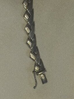 Náramek bílé 14 karátové zlato