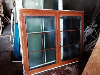 Okno plastové zlatý dub 169 x 140 cm