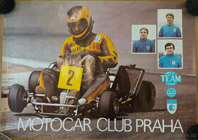 závodní motokáru plakát kniha Mistrovství ČSSR auta Most
