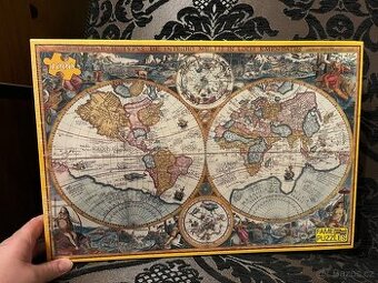 Nové zabalené PUZZLE 1000 ks historická mapa
