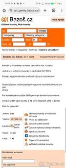 POZOR na PODVOD, VSTUPENKY/ FESTIVALY BENÁTSKÁ NOC/ŠTĚRKOVNA