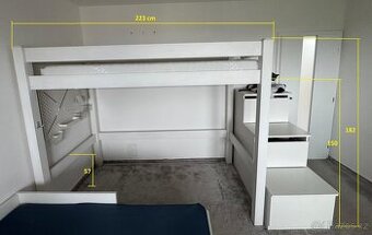 Patrová postel se schody