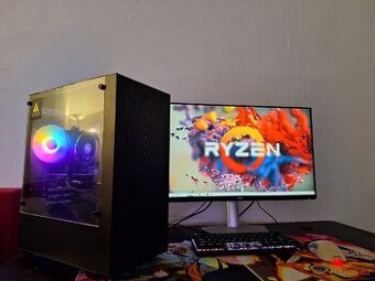 HERNÍ PC RYZEN 5 GTX 1650 SUPER+ MONITOR DELL 27