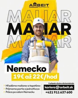 HLEDÁME MALÍŘE A TAPETÁRY na zakázky po celém Německu