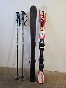 Dětské lyže 107 cm + vázání + hůlky