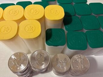 Investiční stříbrné mince 1 oz Ag 999 – Kanada / USA